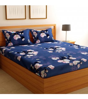 Blue Bedsheet With Pillow Covers