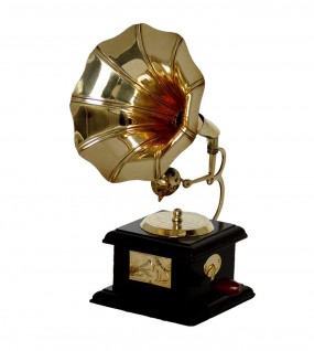 Brass Gramophone Showpiece