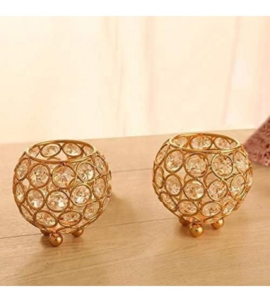 Crystal Bowl Candle Holders Set