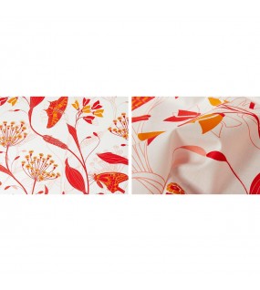 Orange And White Bedsheet