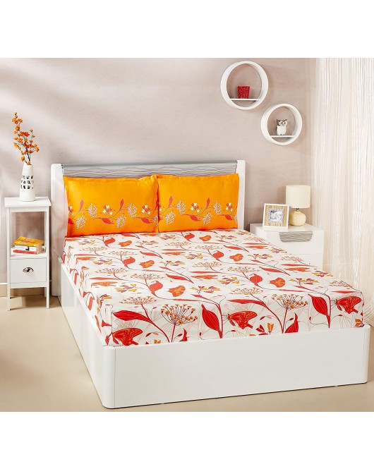 Orange And White Bedsheet Orange And White Bedsheet