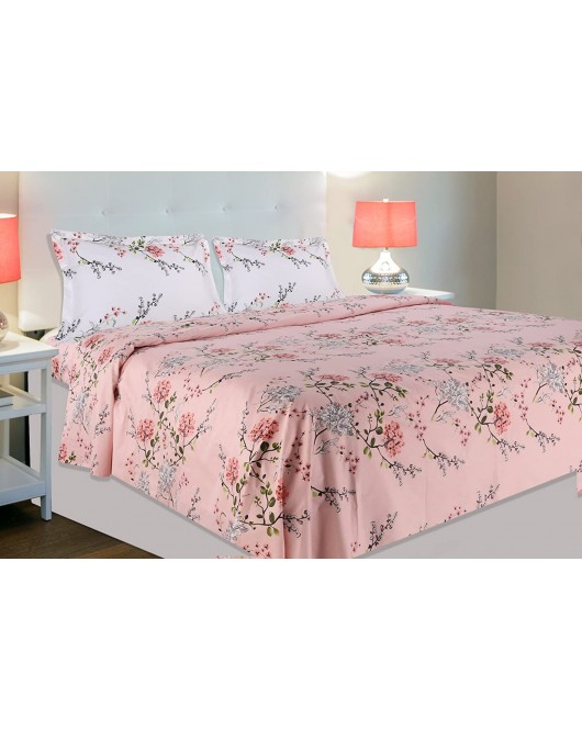 Pink Bedsheet with Pillow Covers Pink Bedsheet with Pillow Covers