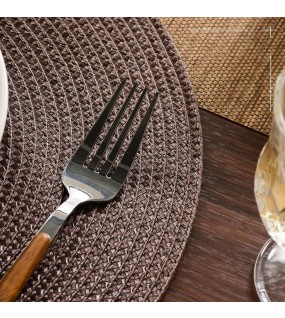 Brown Wipeable Table Mat