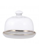 Decorative Glass Lid Cake Holder Tray