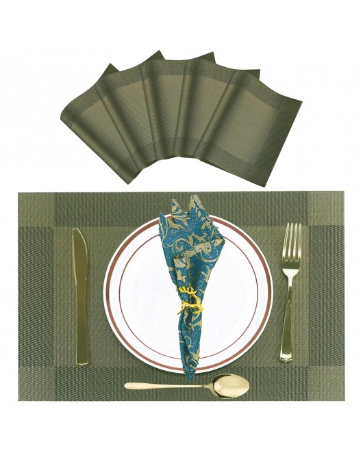 Green Melange Rectangular Table Mat Green Melange Rectangular Table Mat