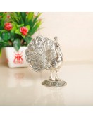 Silver Plated Peacock Showpiece Silver Plated Peacock Showpiece
